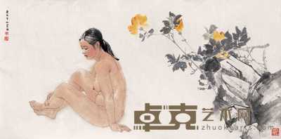 李爱国 2000年作 静思 镜心 69×138cm